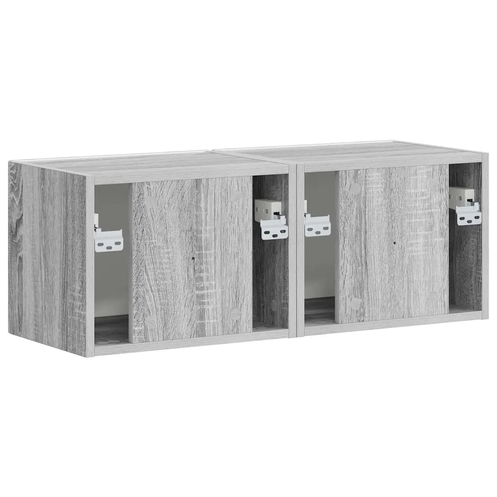 Mobile TV da parete 2 pcs Grigio Sonoma 39 x 31 x 29,5 cm