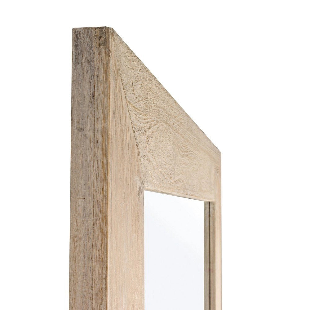 Specchio Rettangolare Legno Naturale Rustico da Interno 82x172 - YOUNG