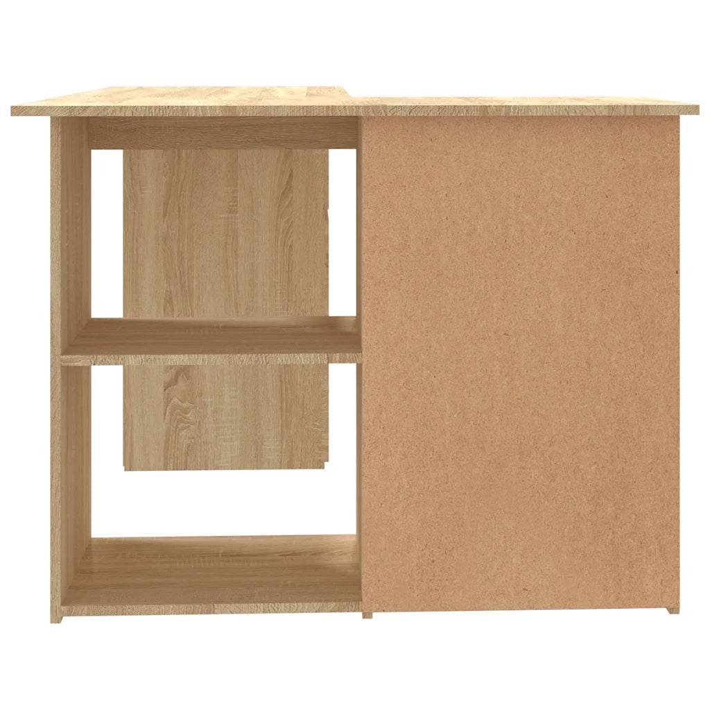 Scrivania-Scrivanie per ufficio e studio-Scrittoio Angolo Rovere Sonoma 145x100x76 cm Legno Multistrato