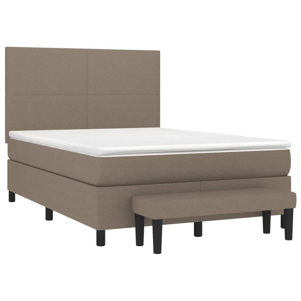 Giroletto a Molle con Materasso Tortora 140x200 cm in Tessuto cod mxl 34006