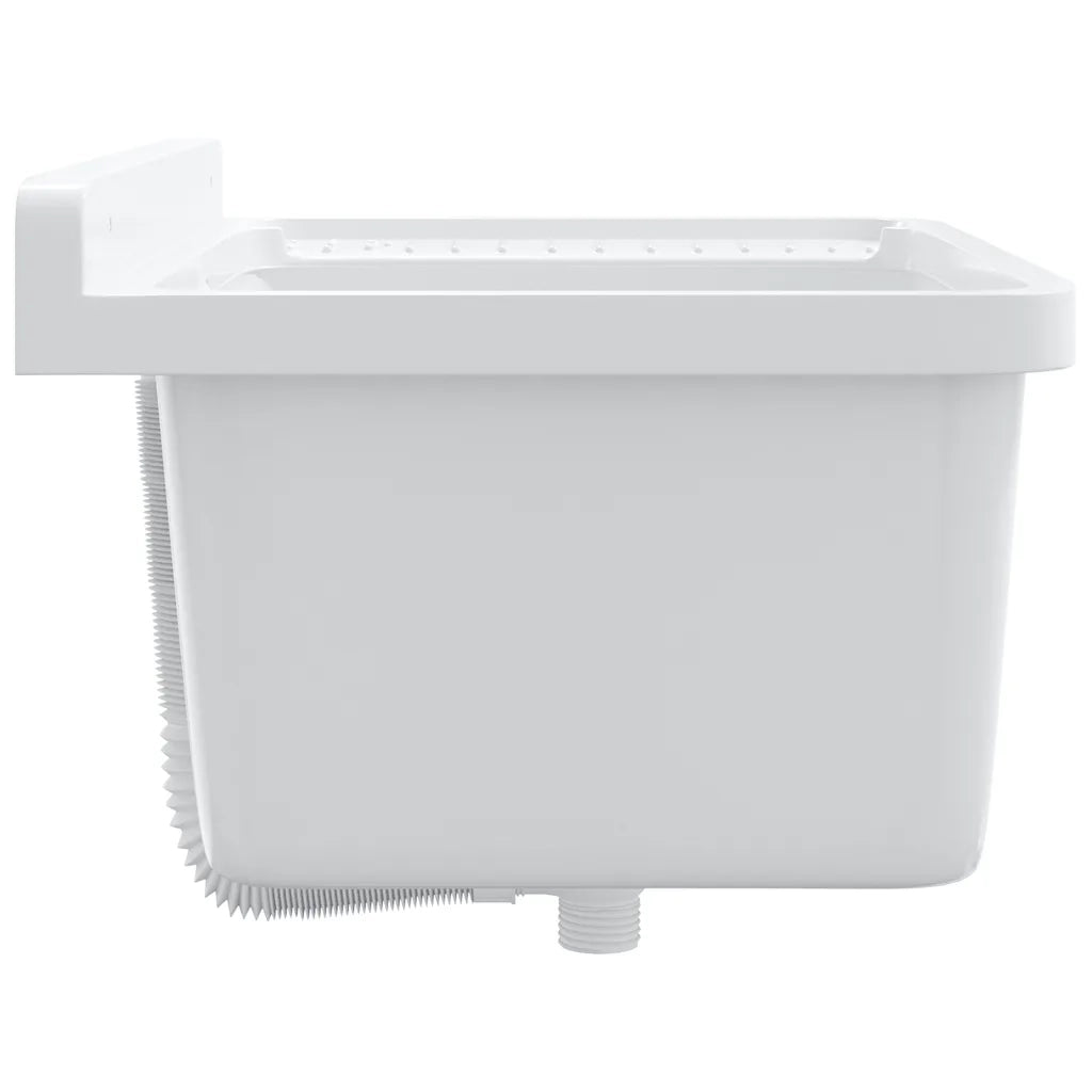 Lavandino di Servizio a Parete Bianco 60x40x28 cm in Resina 4002795
