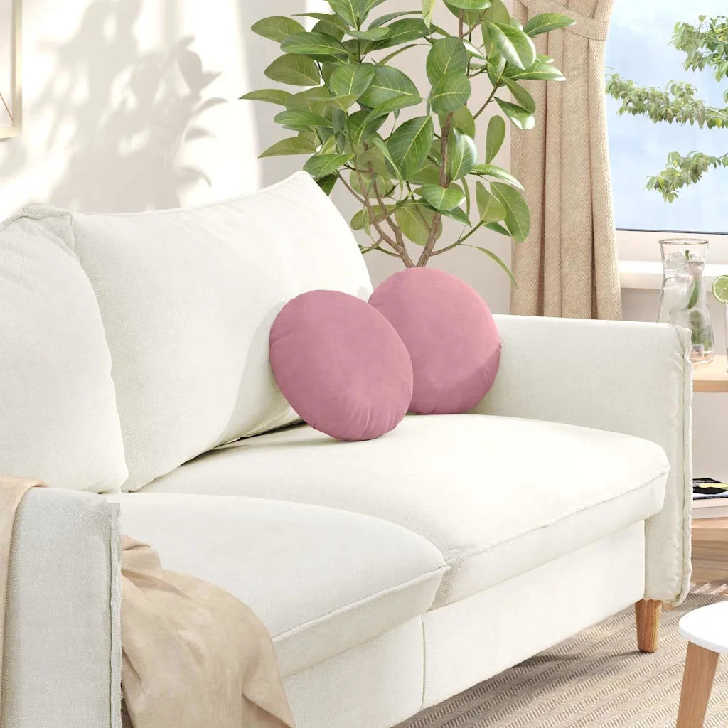 Cuscini per Seduta 2 pz | Cuscini per sedie Rosa ?30 x 13 cm Velluto