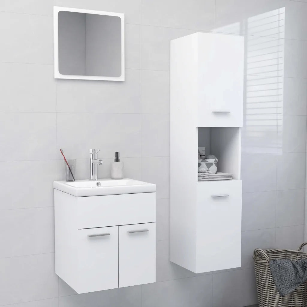 Set Mobili da Bagno Bianco in Truciolato cod mxl 60874