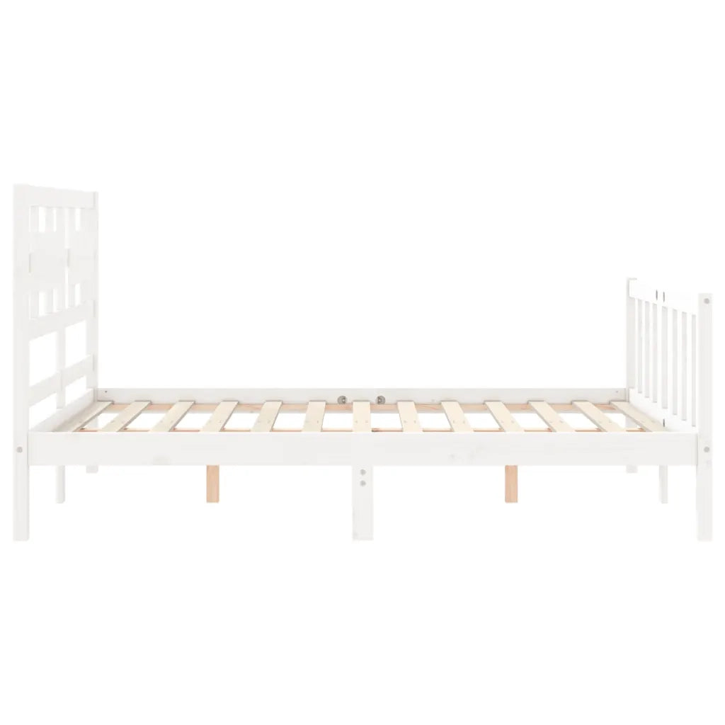 Giroletto senza Materasso-Struttura Letto Bianco 120x200 cm Legno Massello Pino 468887