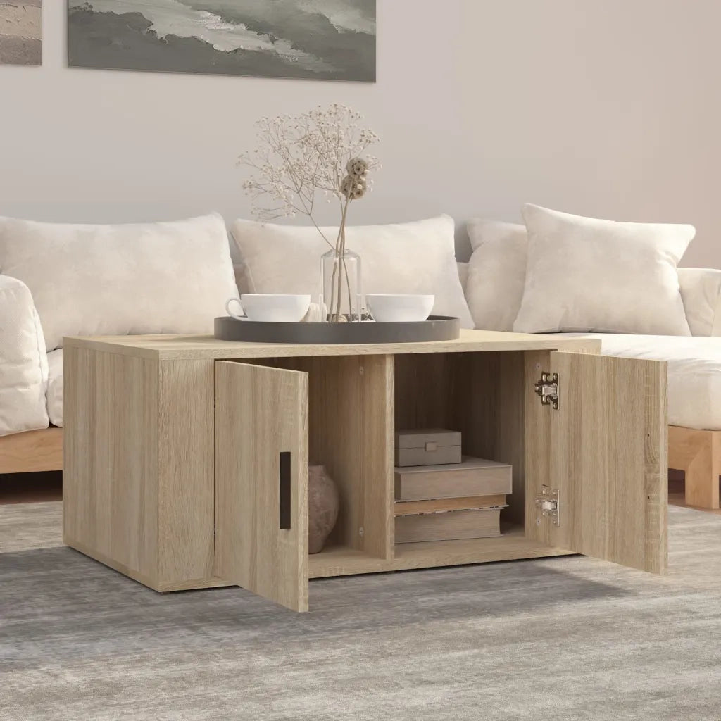 Tavolino da Salotto Rovere Sonoma 80x50x36 cm Legno Multistrato 816515