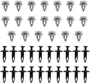 Kit di fissaggio per profilati - Set da 40 - Nero - Pezzi di ricambio - Accessori per auto - Clip di fissaggio - Compatibile con modelli di auto - modello nero - Adatto per più modelli - 40 pezzi