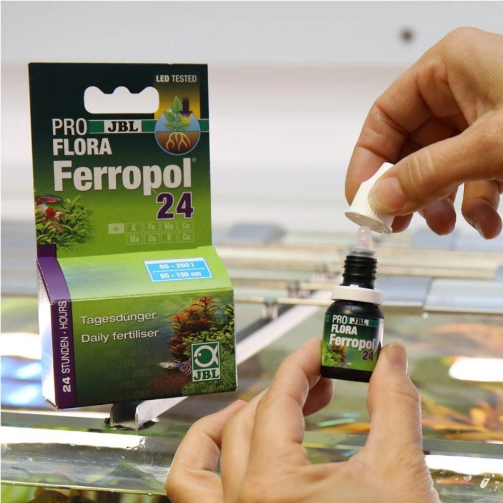 JBL ProFlora Ferropol 24 - Fertilizzante Liquido Giornaliero Fogliare completo con microelementi Formato: 10 ml