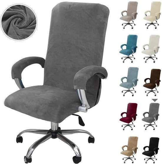 Seduta per Ufficio con Schienali in Pelle di Velluto - Supporto Braccio - Sedia da Scrivania - Luxe - Prolunga la Durata di Vita - Seduta per Ufficio con Schienali
