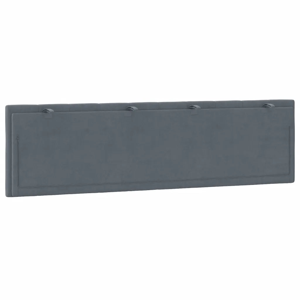 Cuscino Testiera Hanko Grigio Scuro 183 cm in Velluto