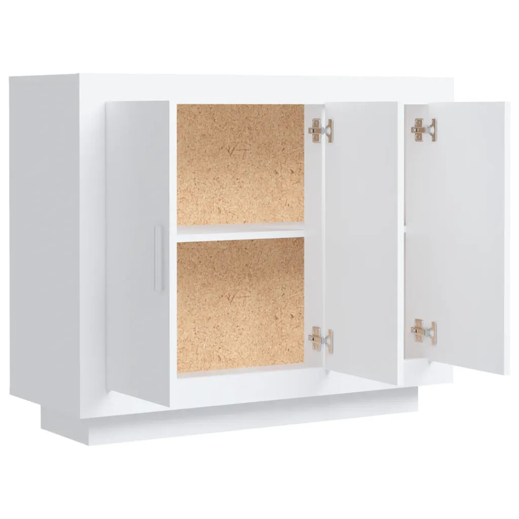 Credenza | Madia | Buffet da pranzo | Armadio da pranzo Bianca 92x35x75 cm in Legno Multistrato