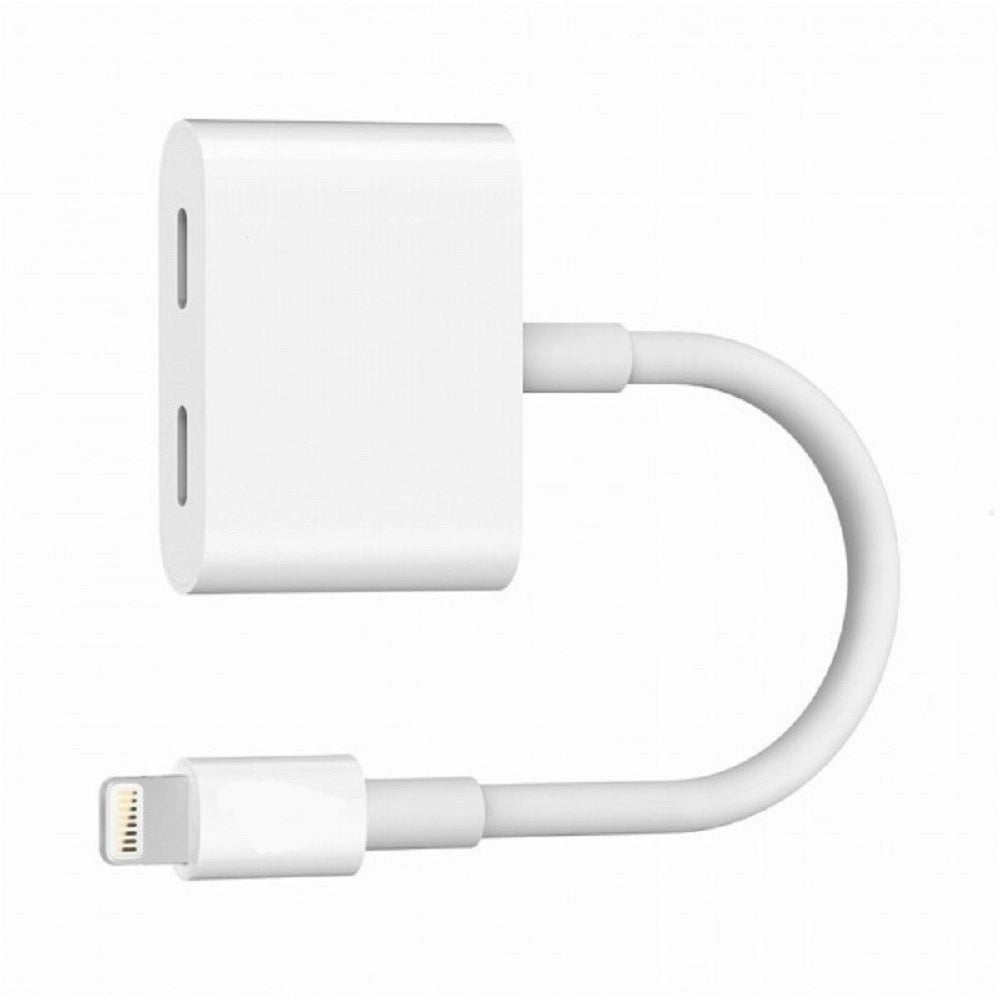 Trade Shop - Adattatore Lightning A Doppio Lightning Audio Ricarica Ipod Ipad Iphone Ad-ip04 -