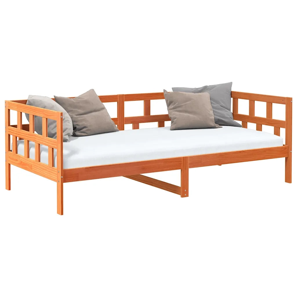 Dormeuse Marrone Cera 80x200 cm in Legno Massello di Pinocod mxl 90401