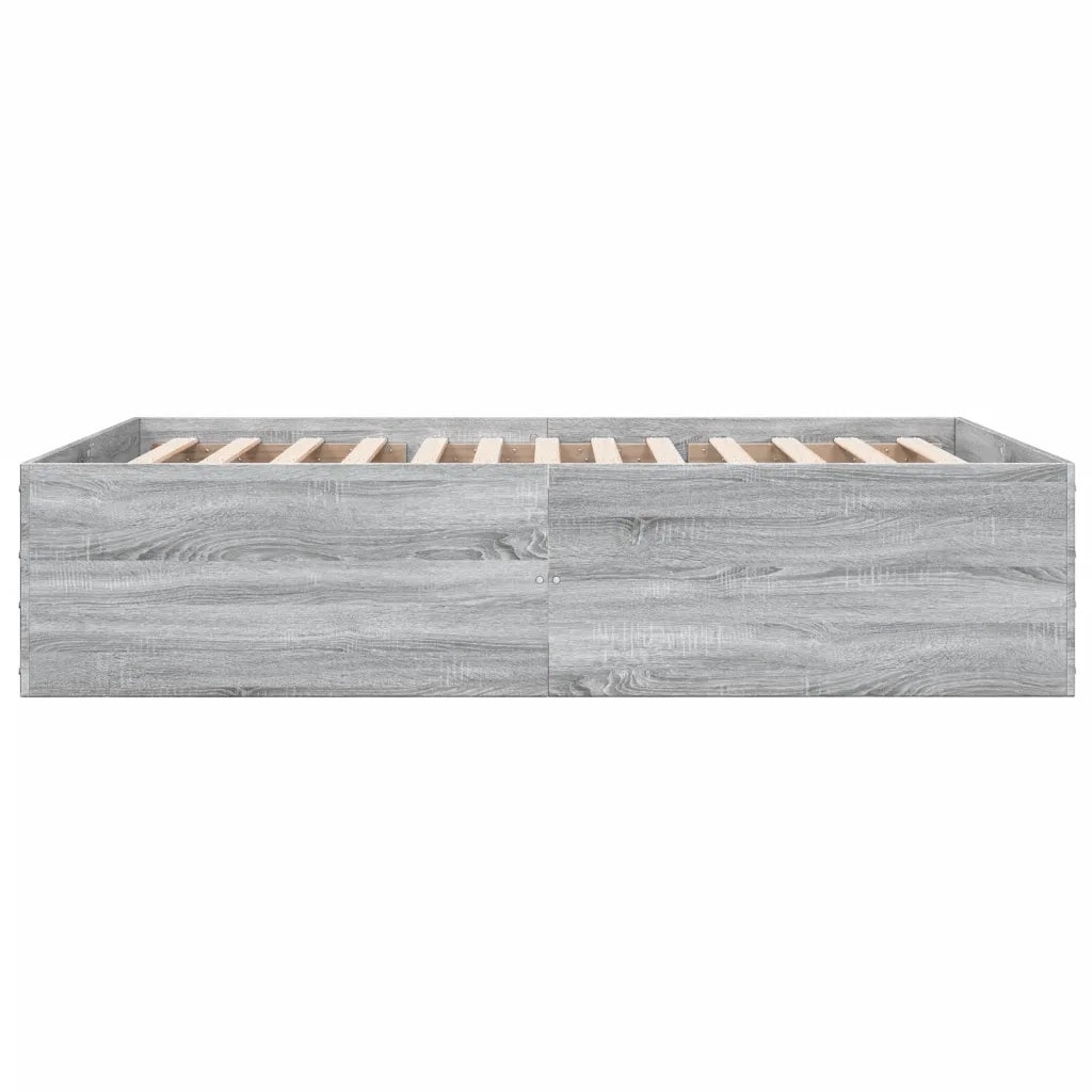 Letto matrimoniale | Letto per adulti | Giroletto Grigio Sonoma 120x190 cm in Legno Multistrato