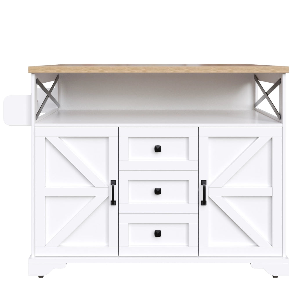 Carrello da Cucina con Piano Ribaltabile e LED ¨C MINIMAL ¨C Moderno, Multifunzione