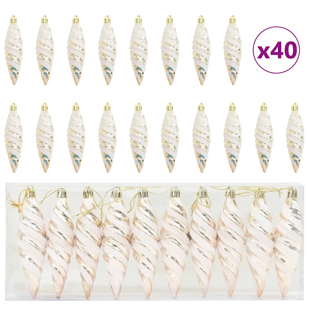 Palla a spirale di Natale 40 pcs Champagne Plastica