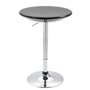 EasyComfort Tavolo Rotondo da Bar con Piano Girevole, Altezza Regolabile con Leva a Gas e Base in Acciaio, Φ61x76-97cm, Nero