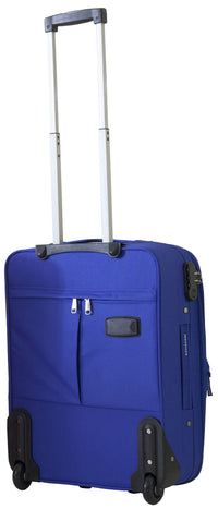 Trolley Valigia Bagaglio a Mano Morbida in Poliestere 2 Ruote Ravizzoni Spritz Blu