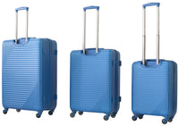 Set 3 Valigie Trolley Rigide in ABS 4 Ruote TSA Ravizzoni Long Island Blu