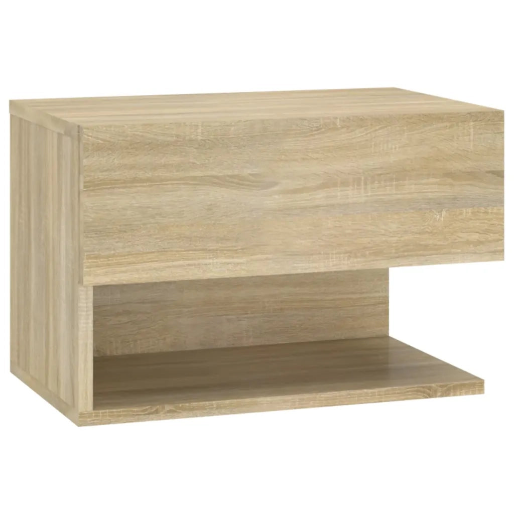 Comodini a Muro 2 pz Rovere Sonoma in Legno Multistrato cod mxl 31262