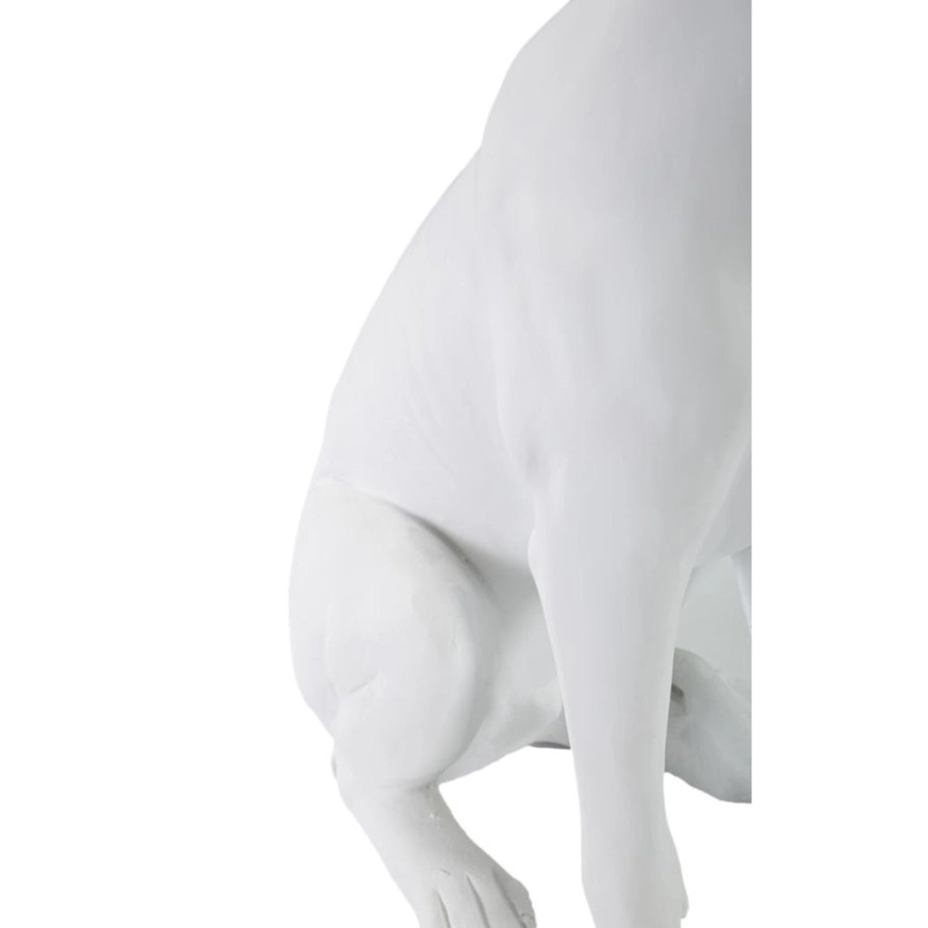Scultura Cane 2, Bianco, Poliresina, 20x12,5x33 cm