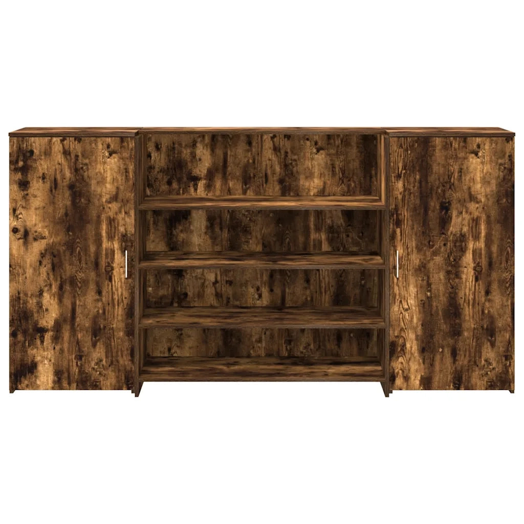 Banco Reception Rovere Fumo 200x50x103,5cm in Legno Multistrato 3324182