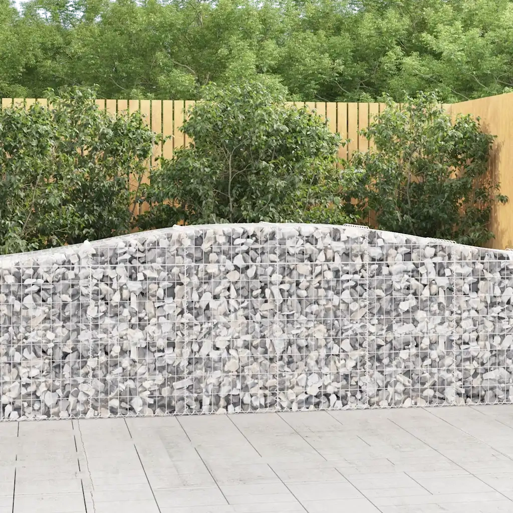 Cesti Gabbioni ad Arco 7 pz 400x50x80/100 cm Ferro Zincato 3145948