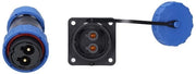 Connettore aeronautico impermeabile, maschile e femminile IP68 250V 45A 4-pin con presa quadrata a 4 fori.