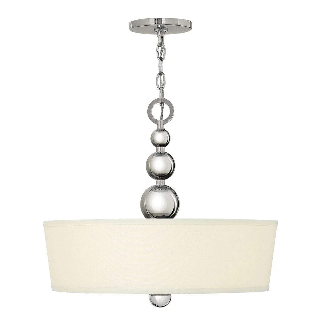 Lampadario Contemporaneo Zelda In Acciaio Nichel Lucido Vetro 3 Luci E27