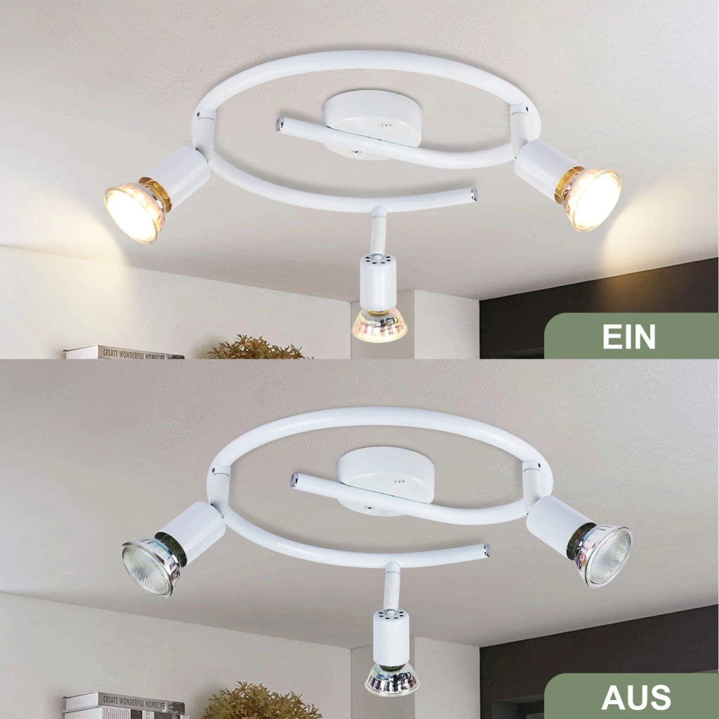 ZMH Faretto da soffitto 3 fiamme GU10 moderni per corridoio con lampadina inclusa