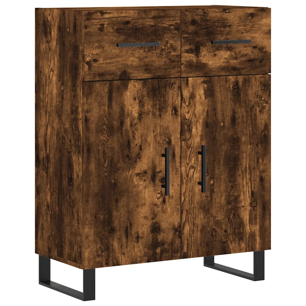 Credenza Rovere Fumo 69,5x34x90 cm in Legno Multistrato 828009