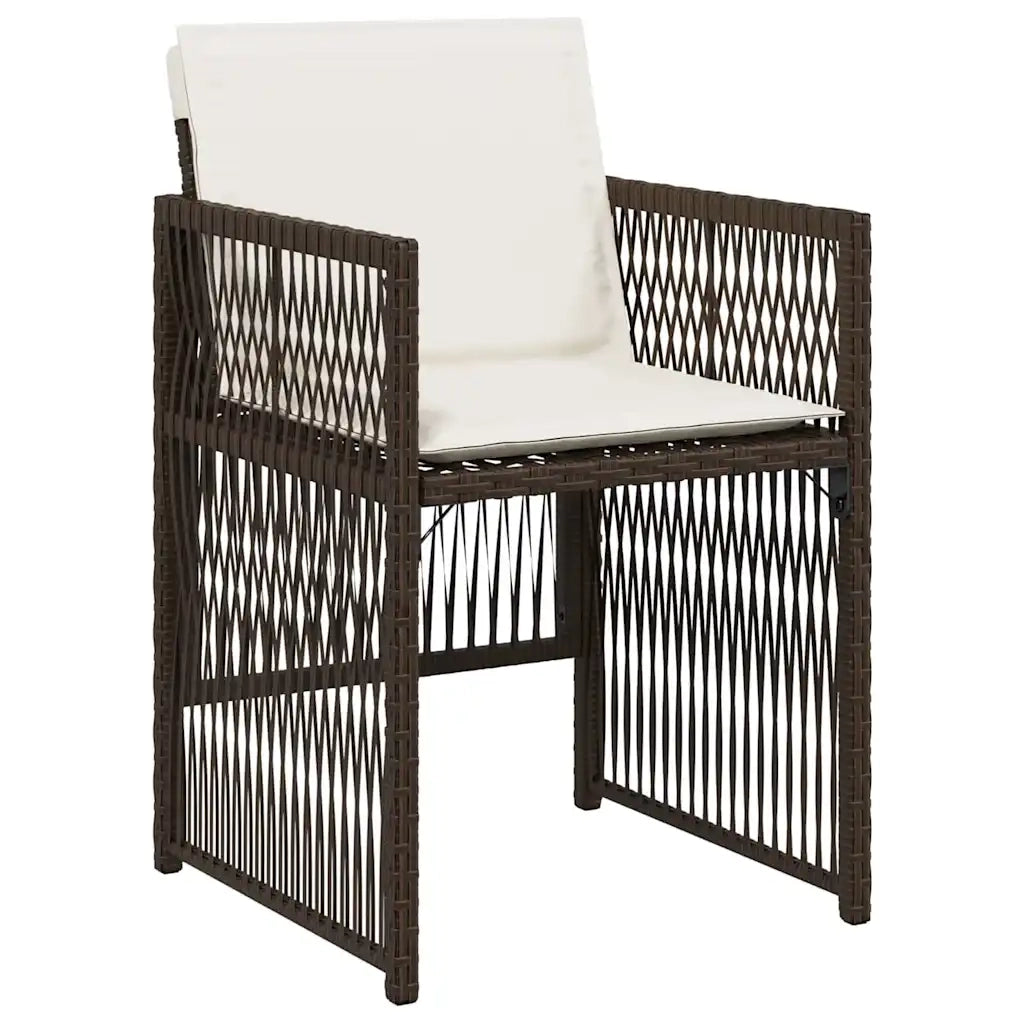 Set da Pranzo per Giardino 9 pcs Marrone 3380660