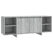 Mobile TV multimediale mensola TV credenza TV sala da pranzo soggiorno camera da letto Sonoma 130 x 35 x 50 cm legno ingegnerizzato grigio 02_0028386