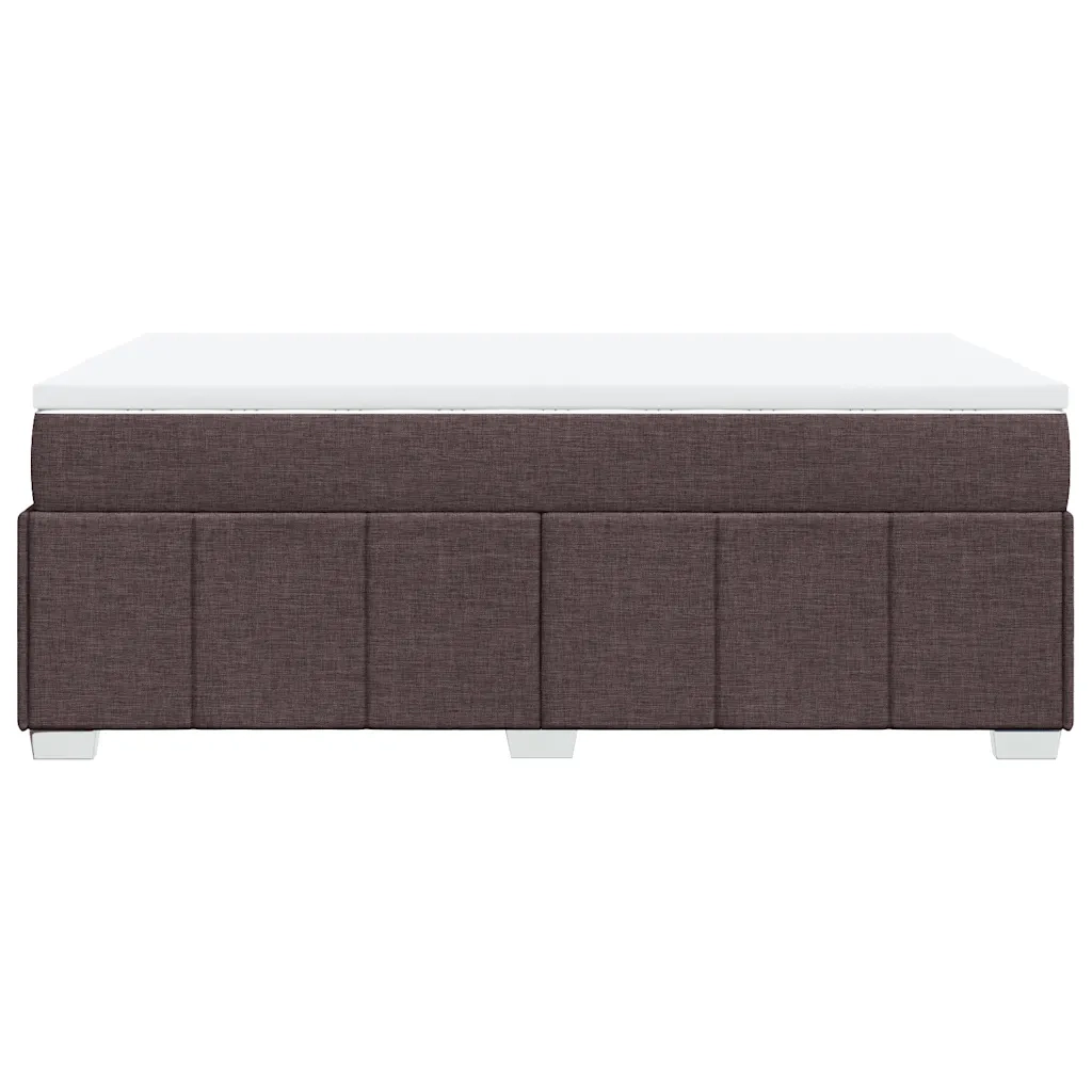 vidaXL Giroletto a Molle con Materasso Marrone Scuro 120x190cm Tessuto