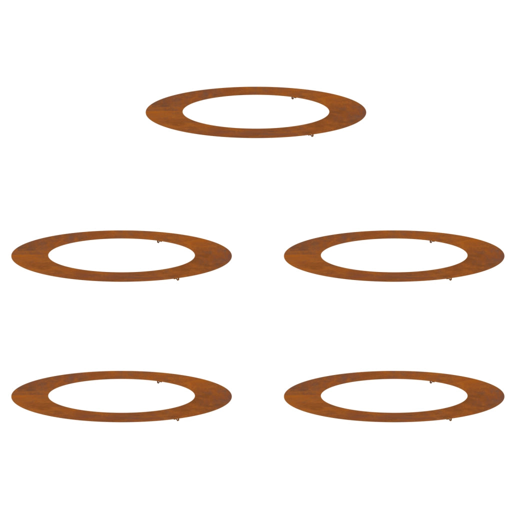 Fioriera in Acciaio Corten Acciaio Corten Grande Intarsi Decorativi
