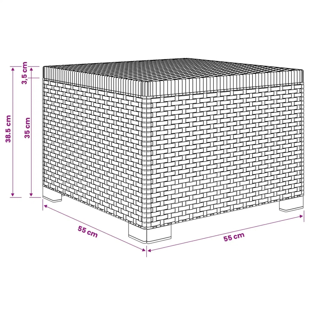 Divano da Giardino a 1 Posto Aspetto Rattan PP Antracite 8011756