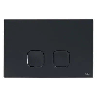 Placca cassetta wc Oli serie Plain in abs nero opaco con finitura soft touch