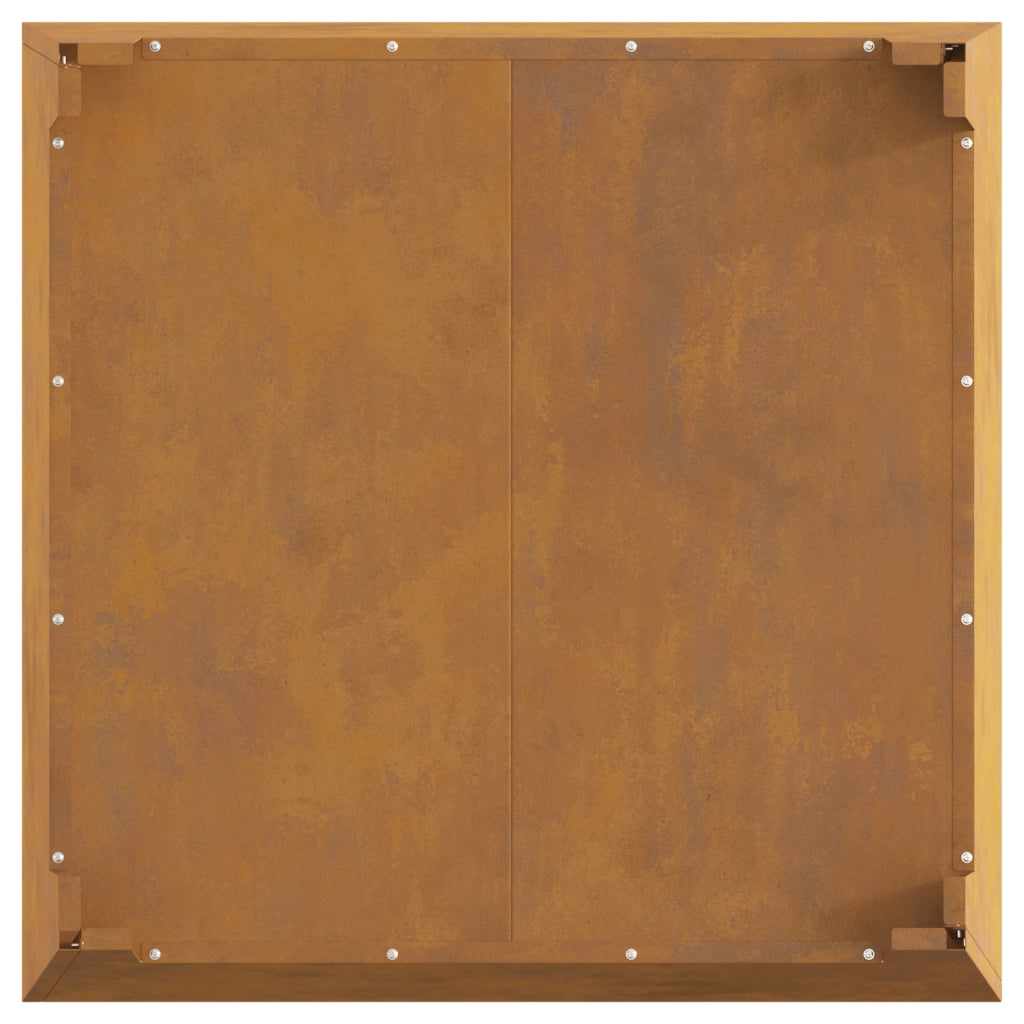 Braciere Quadrato 80x80x43 cm in Acciaio Inossidabile di