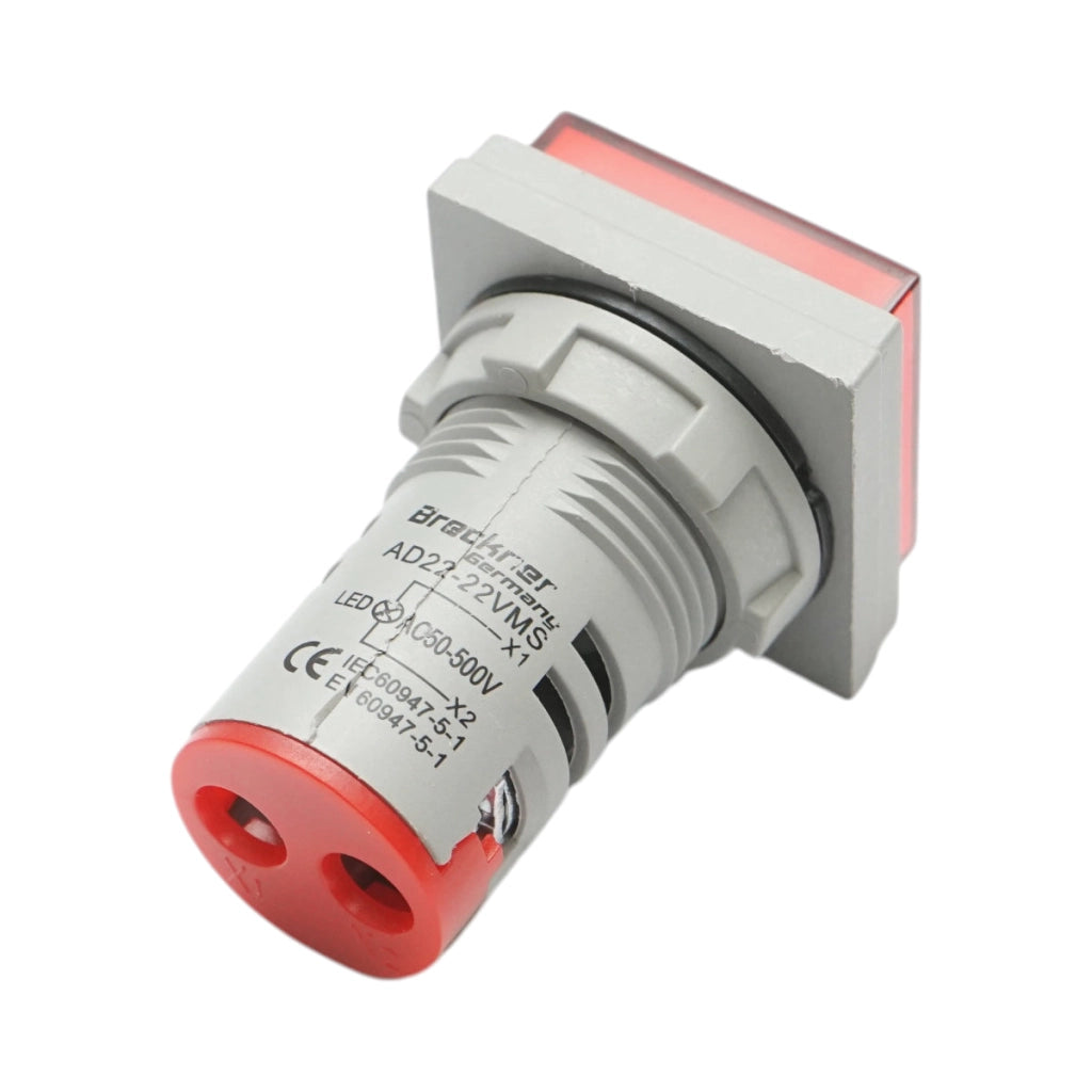 Indicatore digitale voltmetro a LED rosso 50-500V AC Ø 22mm Breckner Germany