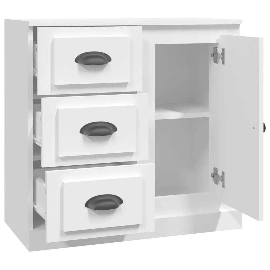 Credenza Bianca 70x35,5x67,5 cm in Legno Multistrato 816192