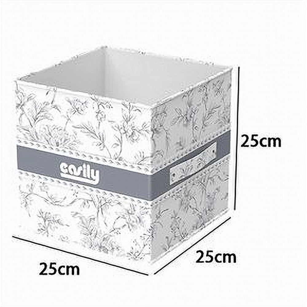 Trade Shop - Box Portatutto Scatola Salvaspazio Contenitore Organizer 25x25x25cm Fantasia 87311 -