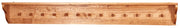 Biscottini Attaccapanni a mensola in legno massello di tiglio finitura naturale L200xPR22xH27 cm. Made in Italy