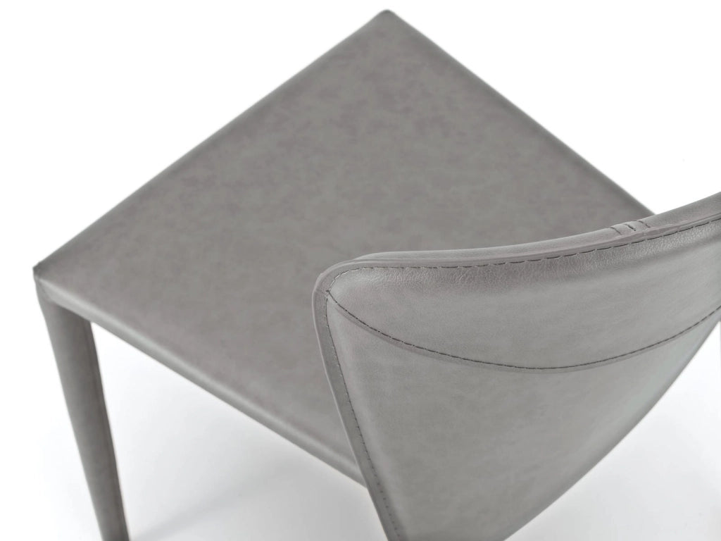 Break - Sedia in similpelle grigia 4 pz