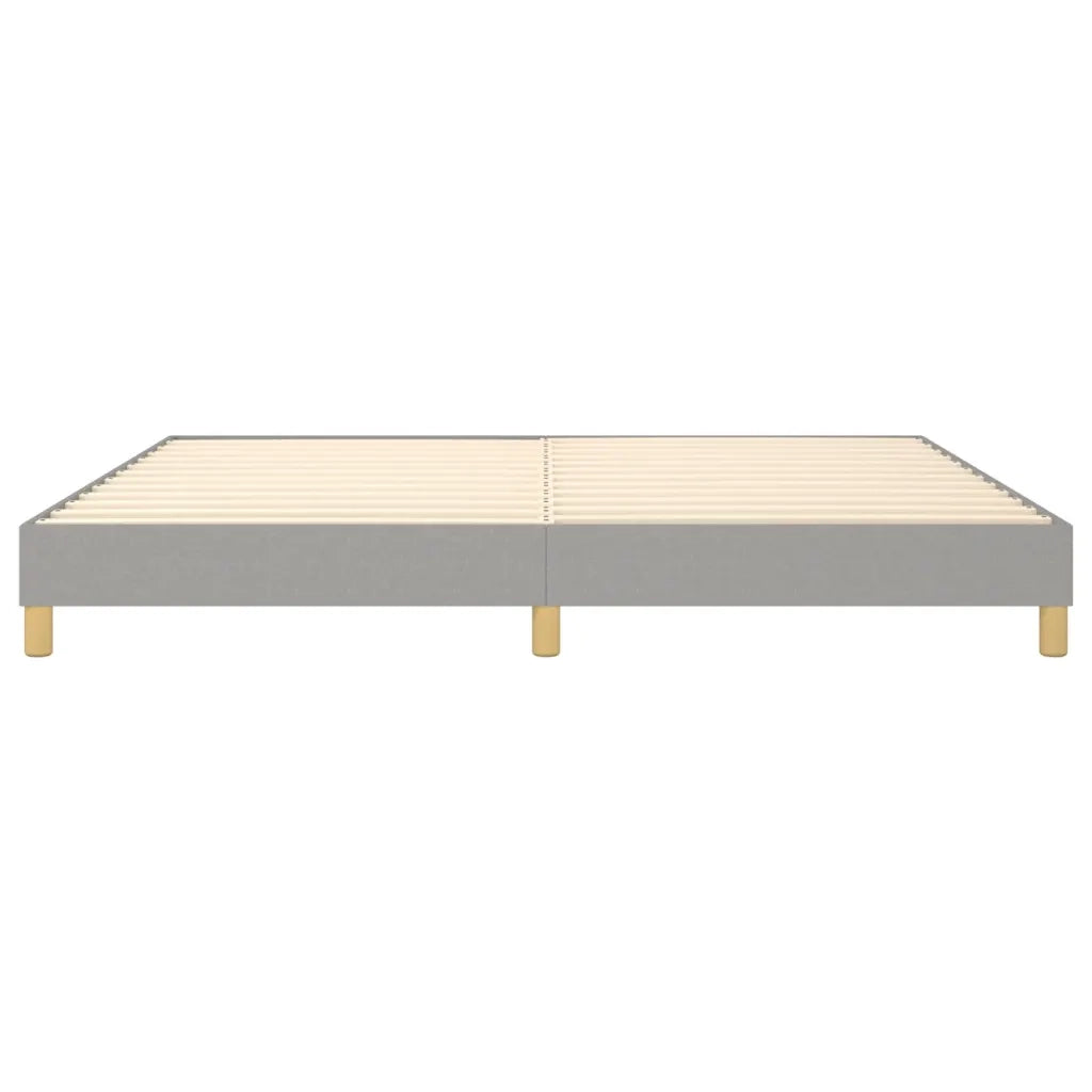 Struttura Letto a Rete a Molle Grigio Chiaro 200x200 cm Tessuto 3120638