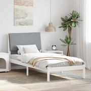 Struttura del Letto Bianco e grigio chiaro 100 x 200 cm 878773