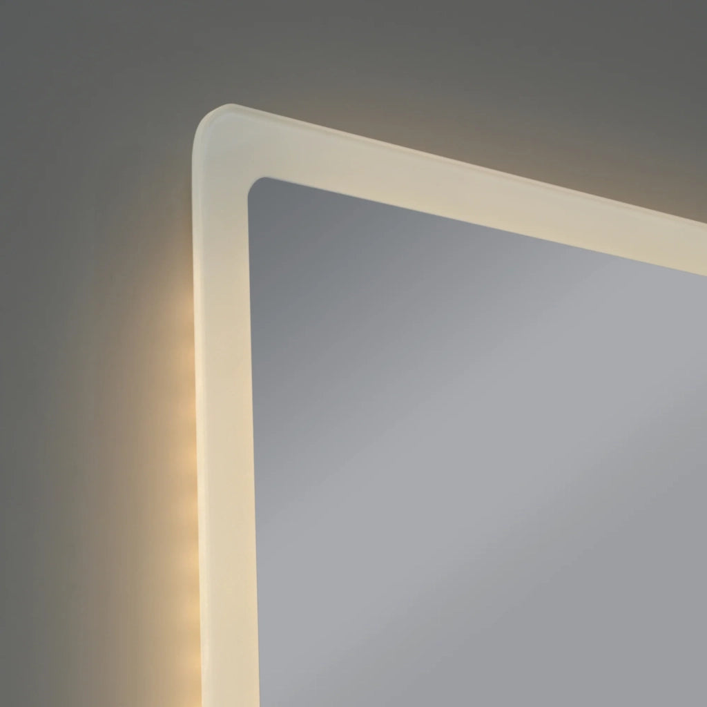 Specchio decorativo moderno a LED per il bagno 80 x 60 cm bianco 03_0010169