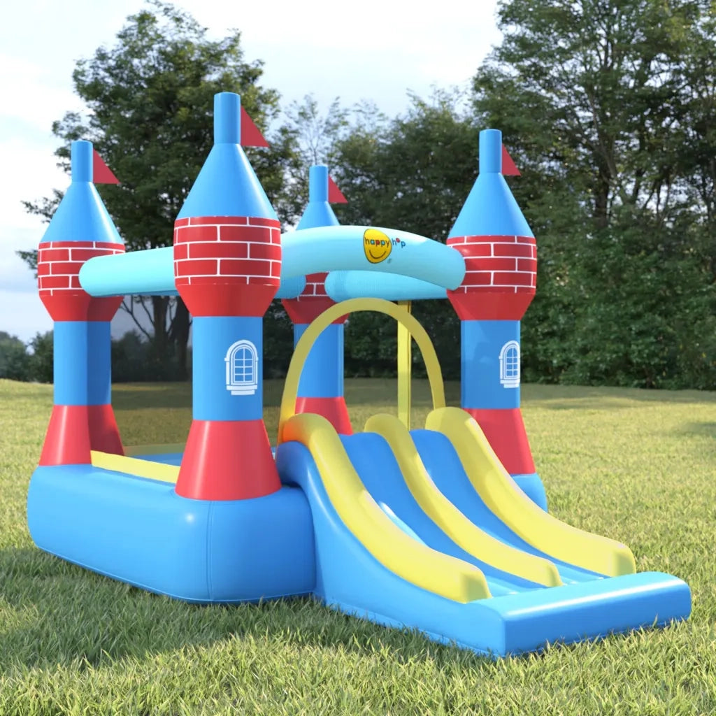 Happy Hop Castello Gonfiabile a Doppio Scivolo 368,5x265x220 cm in PVC 93445