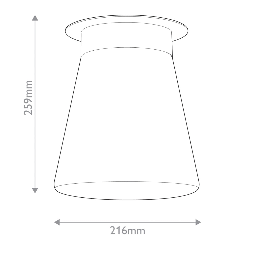 Plafoniera minimal nera vetro opale E27 40W Kichler