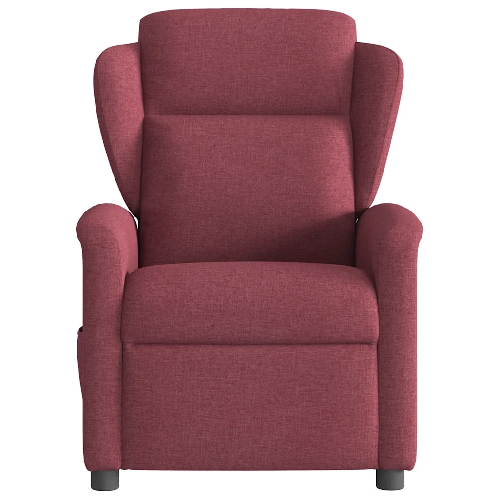 vidaXL Poltrona Reclinabile in Tessuto Rosso Vino
