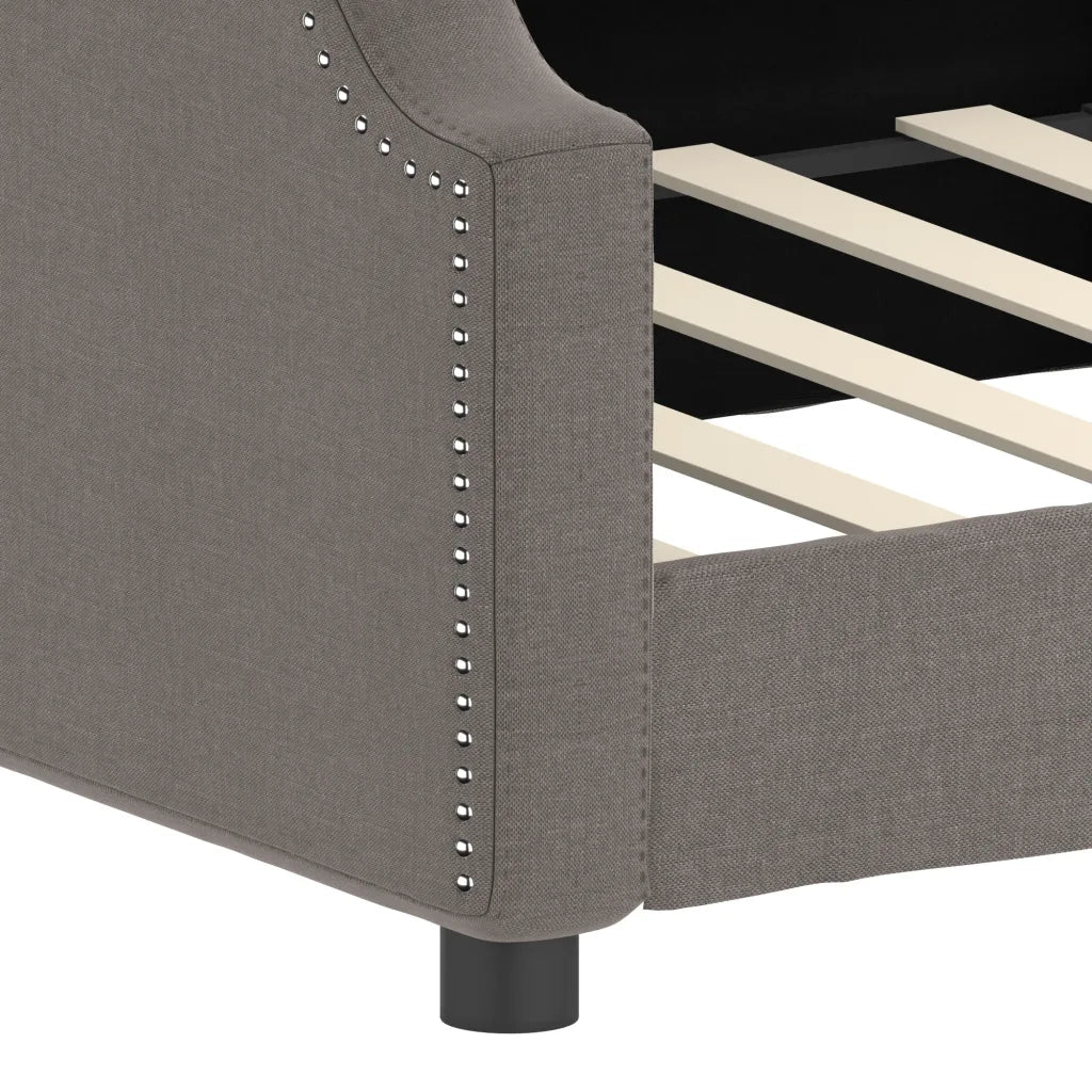 Letto da Giorno Tortora 90x200 cm in Tessuto