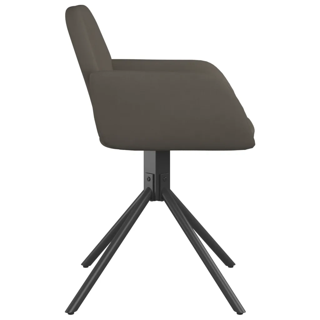 Sedie da Pranzo Girevoli 2 pz Grigio Scuro in Velluto cod mxl 23831